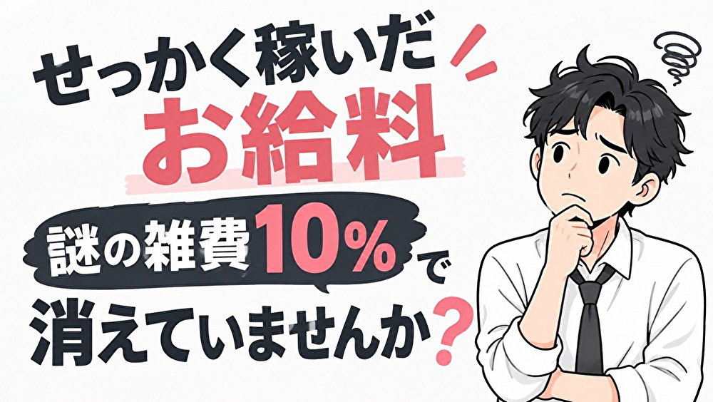 せっかく稼いだお給料、謎の「雑費10%」で消えていませんか？